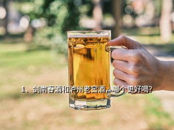 1、剑南春酒和泸州老窖酒，哪个更好喝？