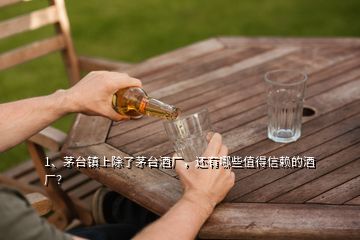 1、茅台镇上除了茅台酒厂，还有哪些值得信赖的酒厂？