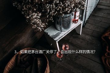 3、如果把茅台酒厂关停了，会出现什么样的情况？