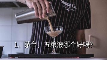 1、茅台，五粮液哪个好喝？