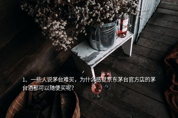 1、一些人说茅台难买，为什么感觉京东茅台官方店的茅台酒都可以随便买呢？