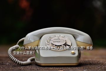 2、为什么茅台镇的白酒被一些人称为酱香型白酒？酱香型是什么意思？