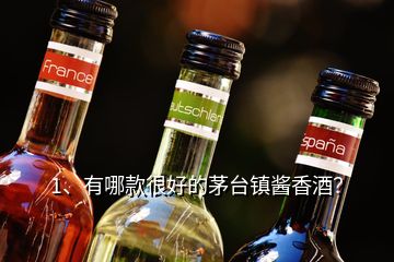 1、有哪款很好的茅台镇酱香酒？