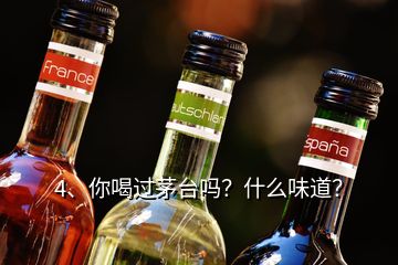 4、你喝过茅台吗？什么味道？