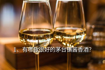 1、有哪款很好的茅台镇酱香酒？