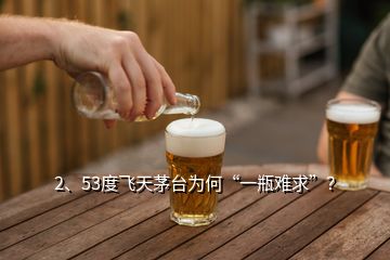 2、53度飞天茅台为何“一瓶难求”？