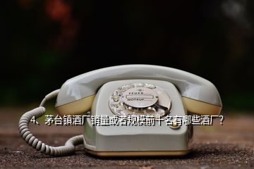 4、茅台镇酒厂销量或者规模前十名有哪些酒厂？