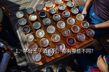 1、茅台王子酒系列，都有哪些不同？