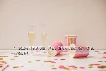 4、2019年春节还没来，茅台、五粮液就纷纷涨价，对此你怎么看？