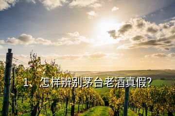 1、怎样辨别茅台老酒真假？