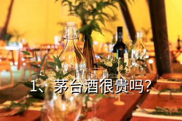 1、茅台酒很贵吗？