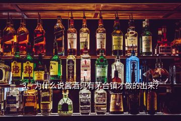 3、为什么说酱酒只有茅台镇才做的出来？