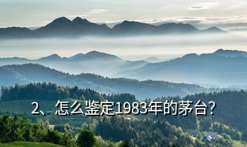 2、怎么鉴定1983年的茅台？