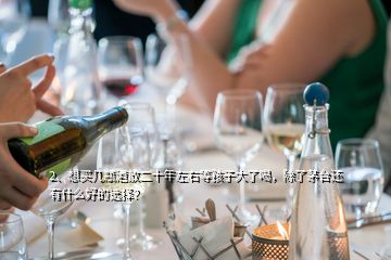 2、想买几瓶酒放二十年左右等孩子大了喝，除了茅台还有什么好的选择？