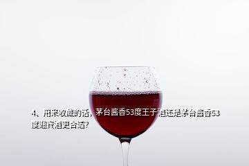 4、用来收藏的话，茅台酱香53度王子酒还是茅台酱香53度迎宾酒更合适？