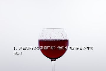 1、茅台镇有多少家酒厂呀？他们比国酒茅台差在哪里呢？