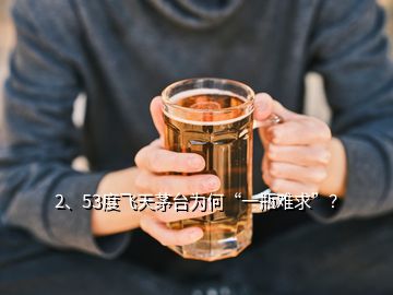 2、53度飞天茅台为何“一瓶难求”？