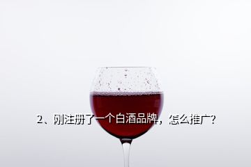 2、刚注册了一个白酒品牌，怎么推广？