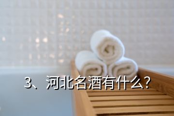 3、河北名酒有什么？