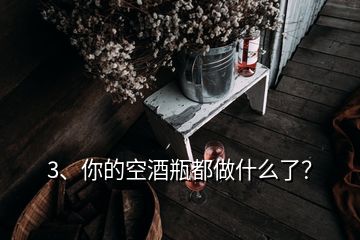 3、你的空酒瓶都做什么了？