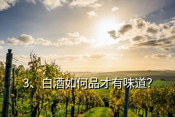 3、白酒如何品才有味道？