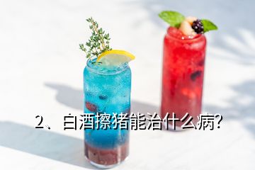 2、白酒擦猪能治什么病？