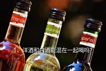 1、洋酒和白酒能混在一起喝吗？