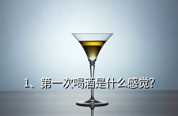 1、第一次喝酒是什么感觉？