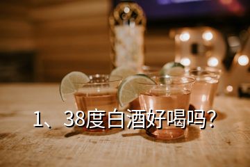 1、38度白酒好喝吗？