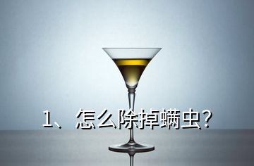 1、怎么除掉螨虫？