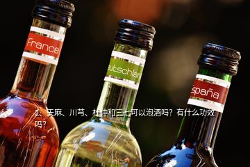 2、天麻、川芎、杜仲和三七可以泡酒吗？有什么功效吗？