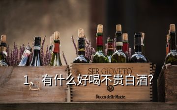 1、有什么好喝不贵白酒？