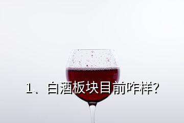 1、白酒板块目前咋样？