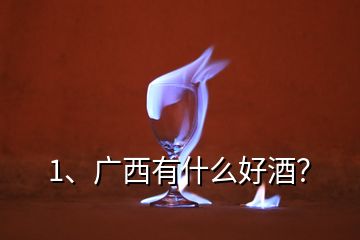 1、广西有什么好酒？