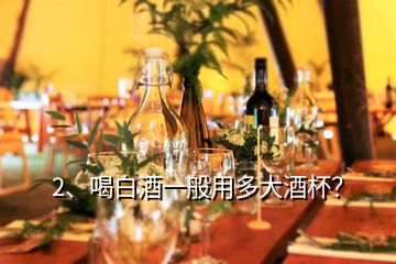 2、喝白酒一般用多大酒杯？