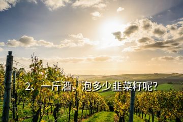 2、一斤酒，泡多少韭菜籽呢？