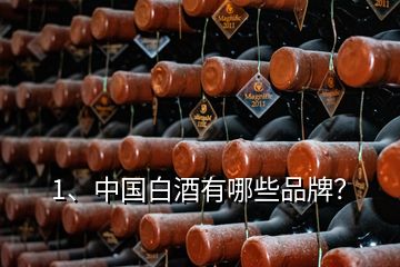 1、中国白酒有哪些品牌？