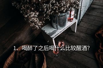 1、喝醉了之后喝什么比较醒酒？