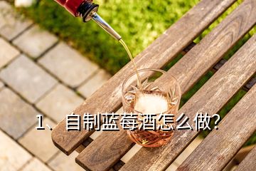 1、自制蓝莓酒怎么做？