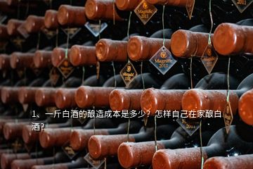 1、一斤白酒的酿造成本是多少？怎样自己在家酿白酒？