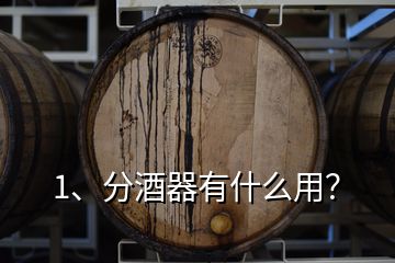 1、分酒器有什么用？