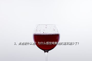 3、黄酒是什么酒？为什么感觉喝黄酒的越来越少了？