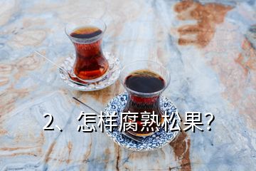 2、怎样腐熟松果？