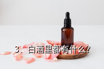 3、白酒里都有什么？