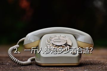 2、一斤人参泡多少酒合适？