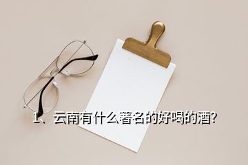 1、云南有什么著名的好喝的酒？