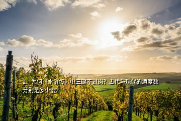 2、为何《水浒传》中三碗不过岗？古代与现代的酒度数分别是多少度？