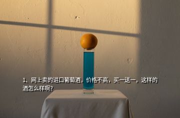 1、网上卖的进口葡萄酒，价格不高，买一送一，这样的酒怎么样啊？