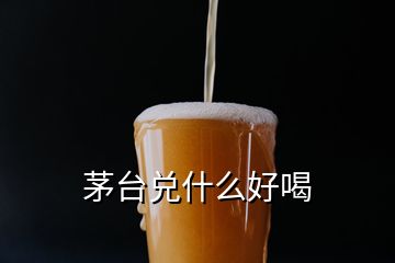 茅台兑什么好喝