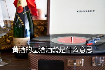 黄酒的基酒酒龄是什么意思